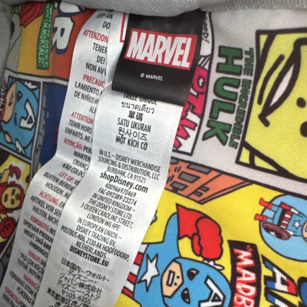 Marvel Loungefly Kids Backpack Red White Multicolor Faux Leather Avengers Print - Picture 5 of 7